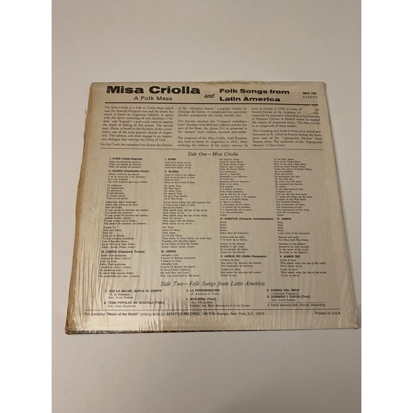 Misa Criollo Catholic Mass Hispanic America Agrupacion Musica Buenos Aires EX - Picture 2 of 7